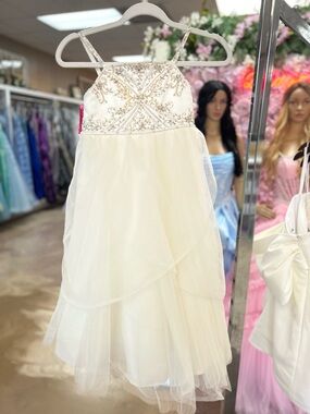 Alfred Angelo Ivory Tulle Dress with Beaded Bodice